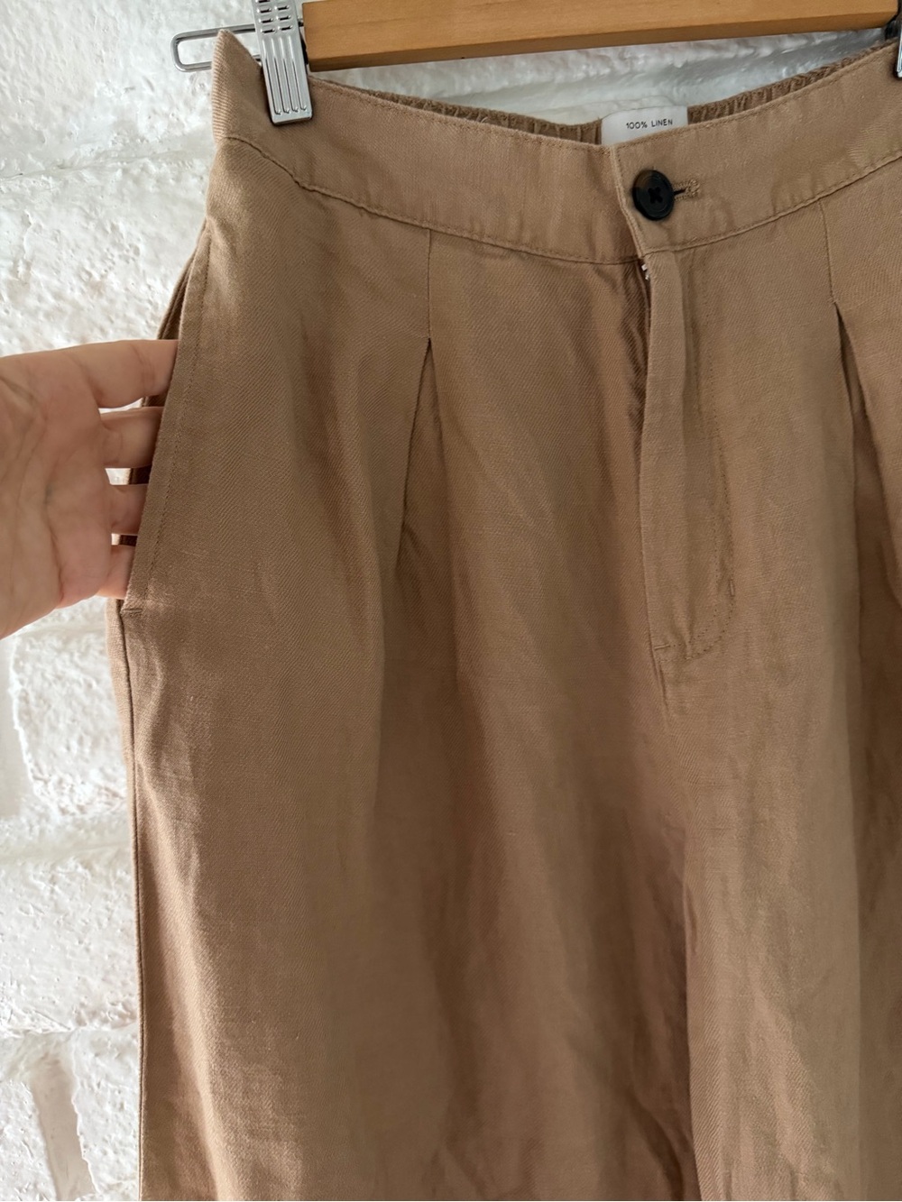 H Halston Wide-Leg Linen Pants P-21 - Picture 6 of 8